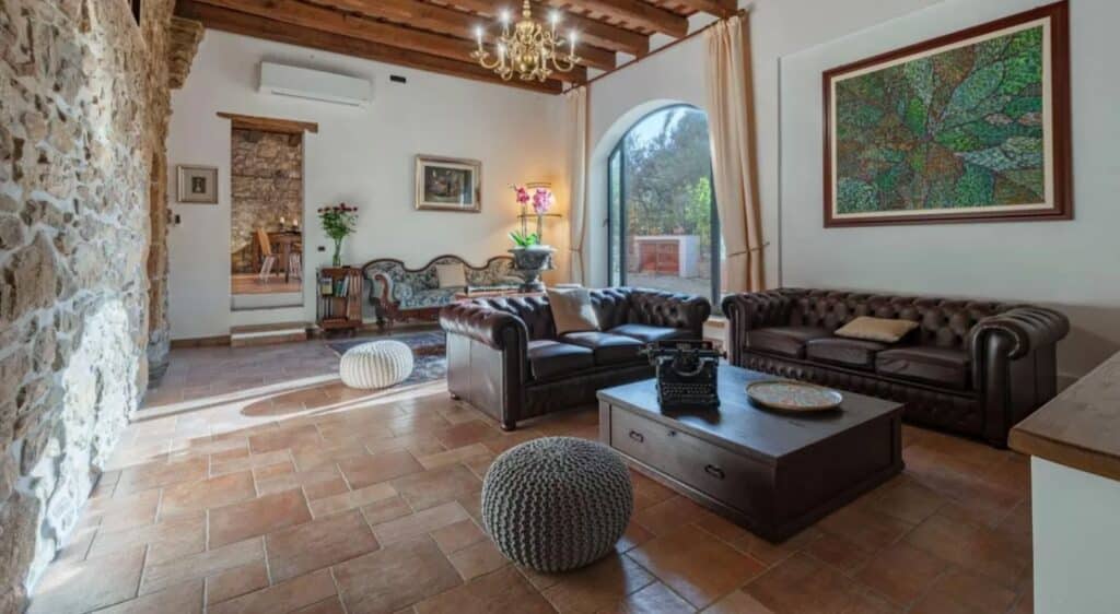 Salon van Villa Ciuri - Sicilië