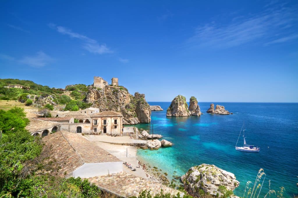 Tonnara di Scopello på Sicilien